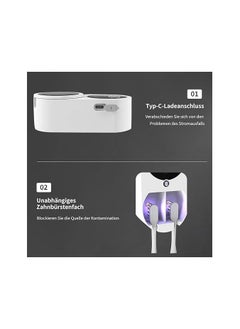 ELTRAZONE 🦷 UV Toothbrush Sterilizer Case – Electric Toothbrush Sterilizer Holder, Rechargeable, Wall Mounted for Travel & Family Use – Updated Version with Advanced UV Sterilization, Hygienic Toothbrush Storage, Compact & Portable (White)  - Image 5