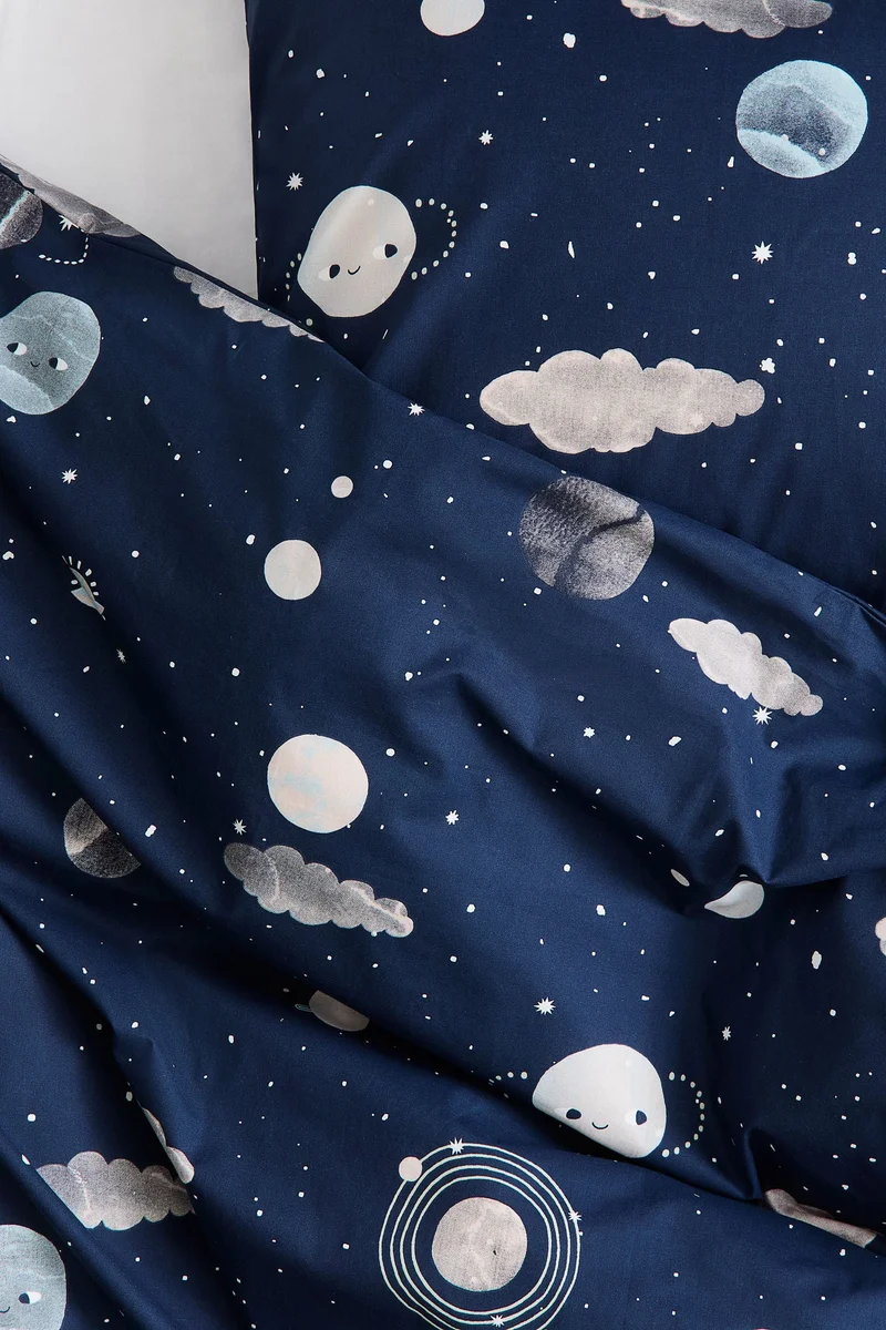 H&M Patterned cotton duvet cover set