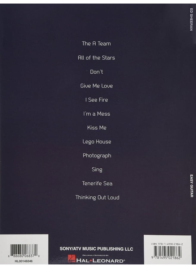 Ed Sheeran for Easy Guitar: 12 Songs Arranged in Standard Notation and Tab
