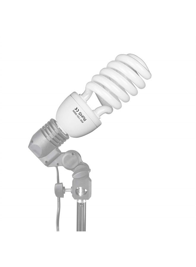 EMART Full Spectrum Light Bulb, 2 x 45W 5500K CFL Daylight for Photography Photo Video Studio Lighting - Image 1