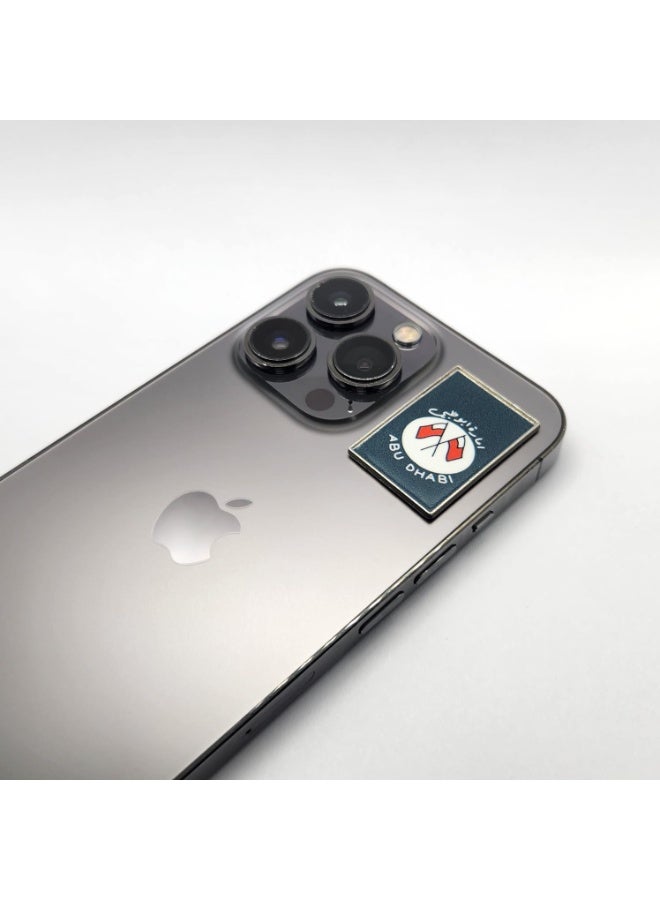 Abu Dhabi Crossed Flags Metal Sticker, Glossy Finish, Rectangle,  Self-Adhesive, for iPhone and Smooth Surfaces - Image 3