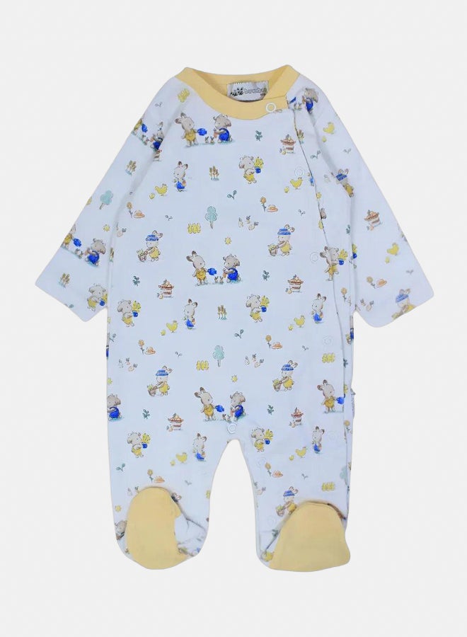 Unisex Cotton Baby Footie - Animals Design - Image 1