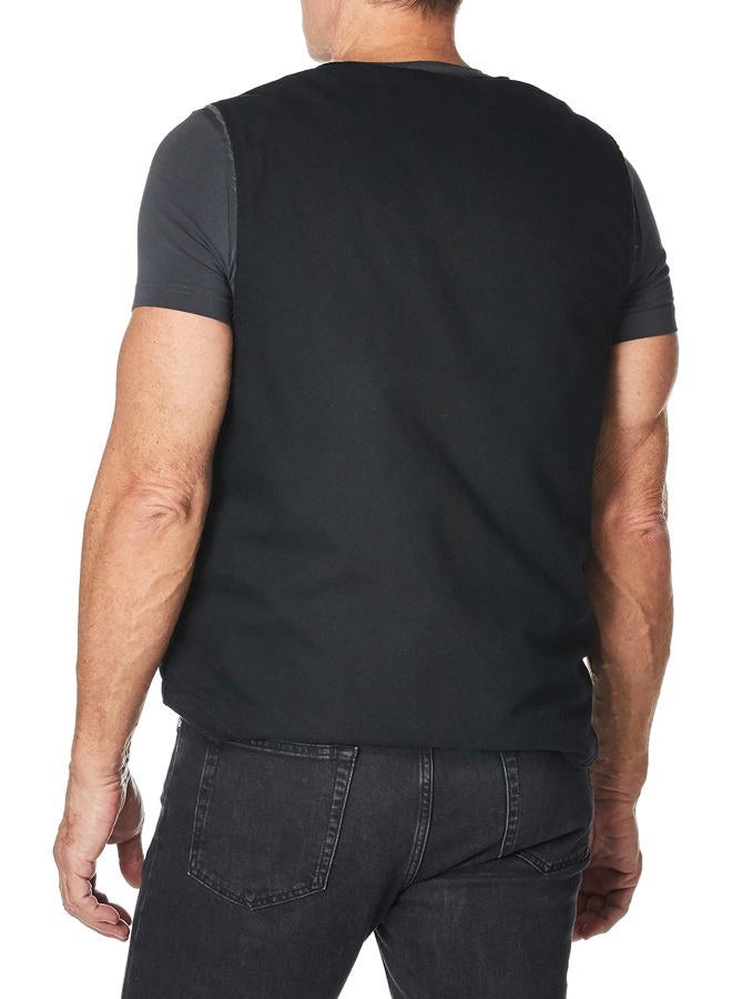 carhartt Men's Relaxed Fit Washed Duck Sherpa-Lined Vest, Black, Large Big Tall - Image 2