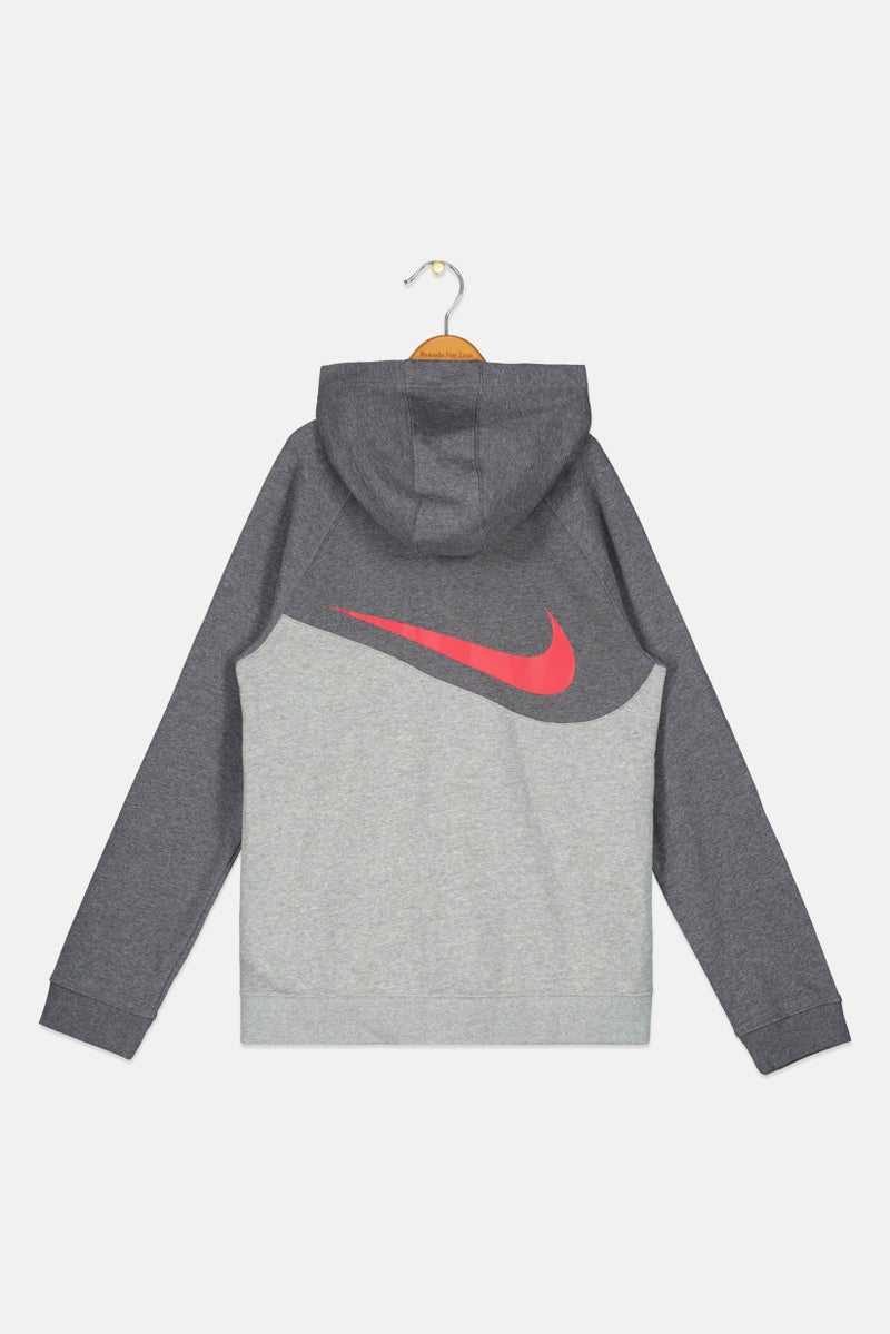 Nike جاكيت خارجي بغطاء رأس بأكمام طويلة للأطفال الأولاد بتدرجات لونية، متعدد الألوان - Image 2