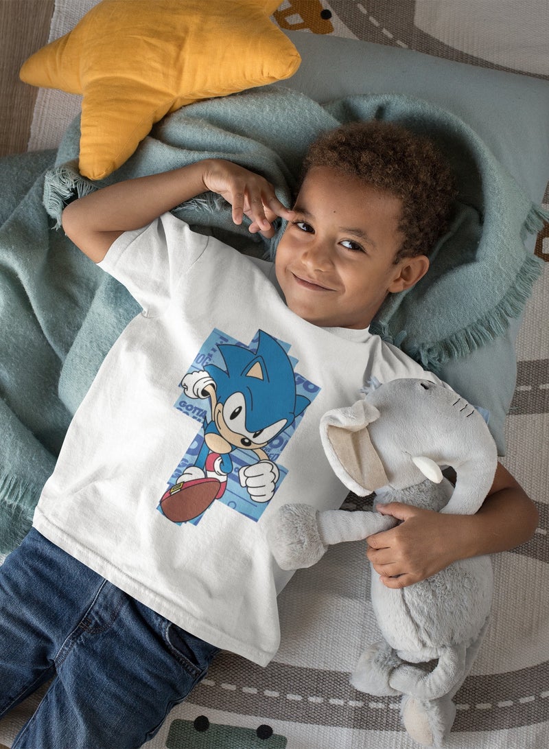 ZOOM Sonic Hedgehog Graphic Design For Kids T-Shirt