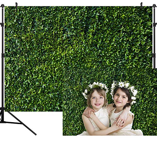 OUYIDA 9X6FT Grass Wall Backdrop Nature Theme Green Leaves Backdrops Lawn Grass Photography Studio Props Backgrounds Party Decoration Banner Photoshoot Photo Booth Vinyl Backdrop PCK41A - Image 2
