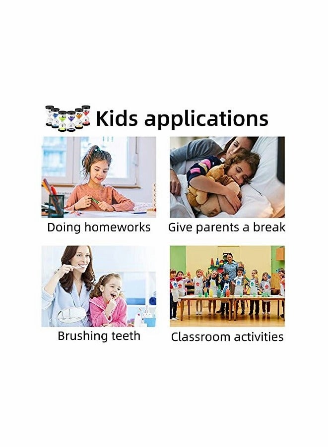 KASTWAVE Sand Timer Set, Black Cover Hourglass, Sand Timer Set 1/3 / 5/10 / 15/30 Minutes 6 Colors - Image 5