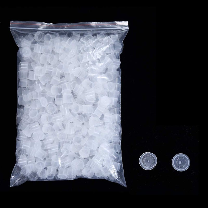 new star tattoo Tattoo Ink Caps Cups Extra Large,New Star Tattoo 500pcs Plastic Pigment Cups Wide Base Tatto Supplies,Pigment Ink Caps 20mm for Tattooing Kits (XL) - Image 2