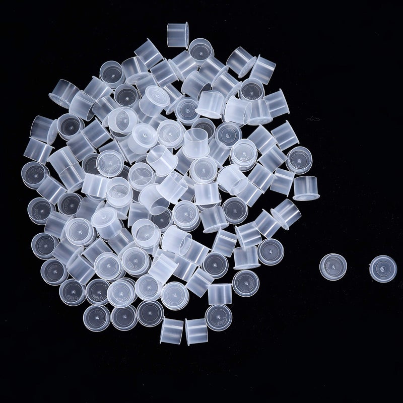 new star tattoo Tattoo Ink Caps Cups Extra Large,New Star Tattoo 500pcs Plastic Pigment Cups Wide Base Tatto Supplies,Pigment Ink Caps 20mm for Tattooing Kits (XL) - Image 4