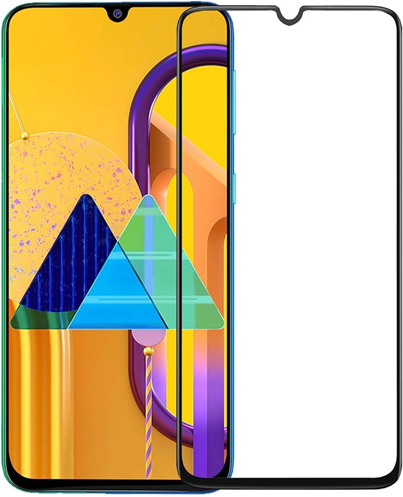 FIRST MART Screen Guard for Samsung Galaxy M30s / M30 / M31 / M21 / A30 / A30s / A50 / A50s Tempered Glass Screen Protector Full Glue Edge-to-Edge Gorilla Screen Protector - Black by Nice.Store.UAE - Image 1