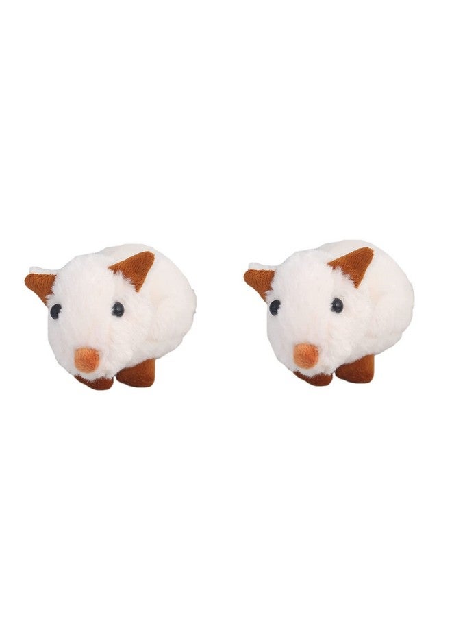 Tickles Cute Mouse Animal Soft Stuffed Plush Toy For Kids Room (Color: White Size: 15 Cm) (Set Of 2) - Image 1