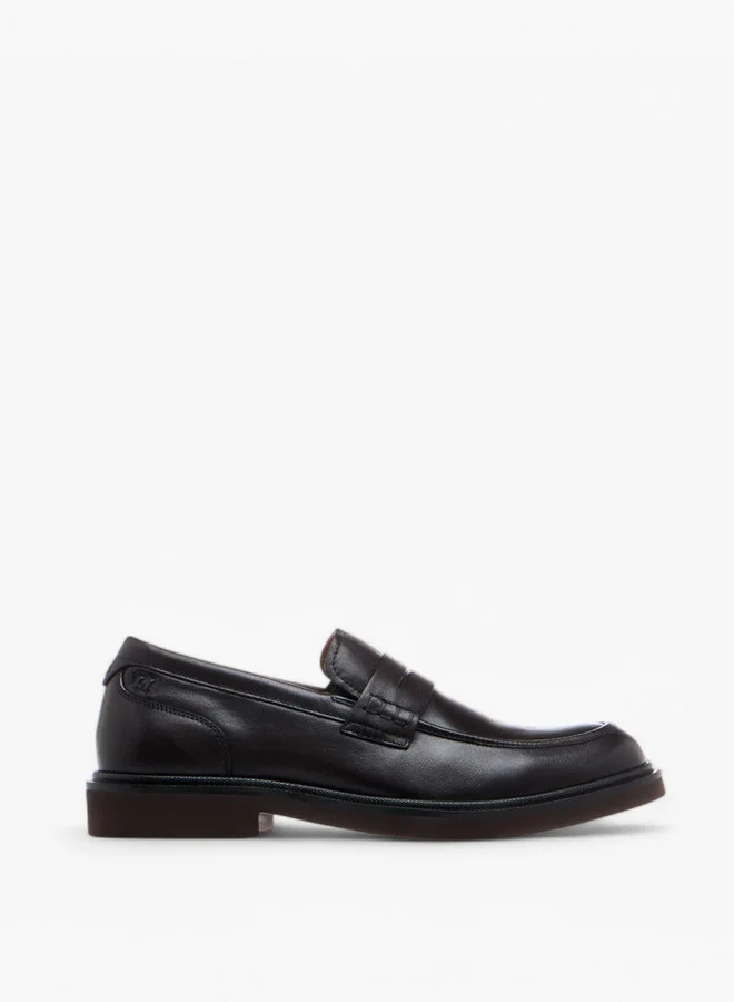 DUCHINI Men's Cutout Detail Slip-On Loafers