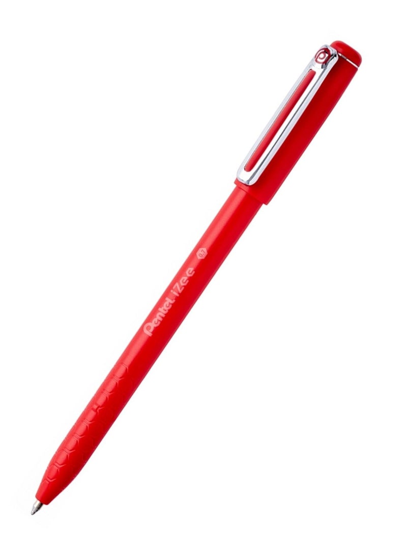 Pentel 12-Piece Izee Ballpoint Pen 0.7mm Tip Red Ink - Image 2