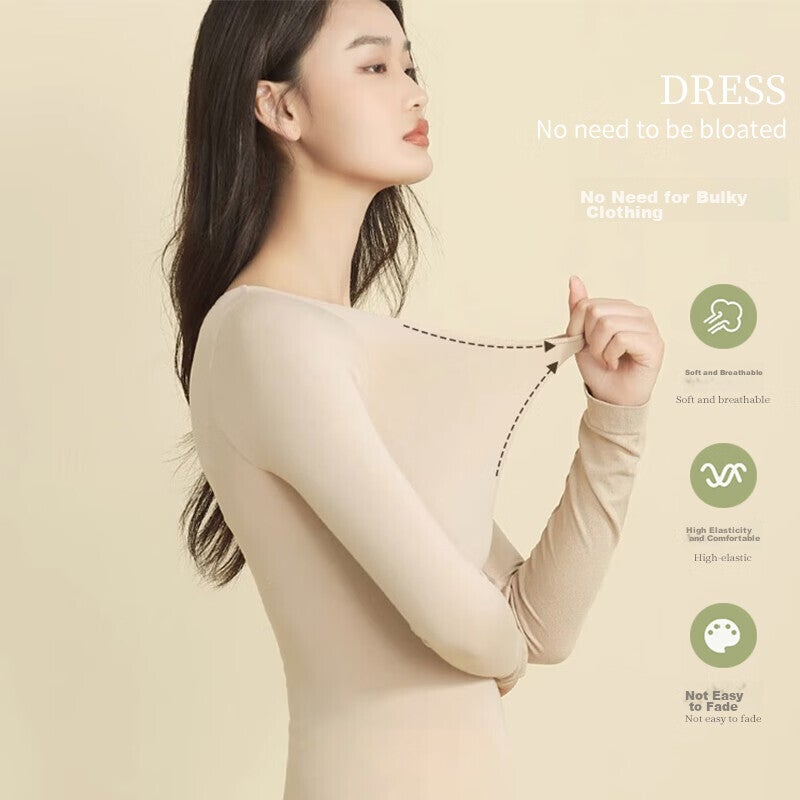 JD Jing Zao LangSha Autumn Women's Undershirt Top, Single Piece Ladies' Thin Cotton Undershirt, Round Neck Tight-Fitting Body-Shaping Base Layer - Image 5