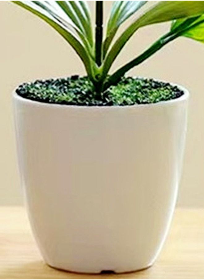 Kutis - 1 Piece Butterfly Orchid Artificial Bonsai Simulation Potted Home Bedroom Living Room Desktop Decoration Purple/Green/White 7.5 x 26 cm - Image 1