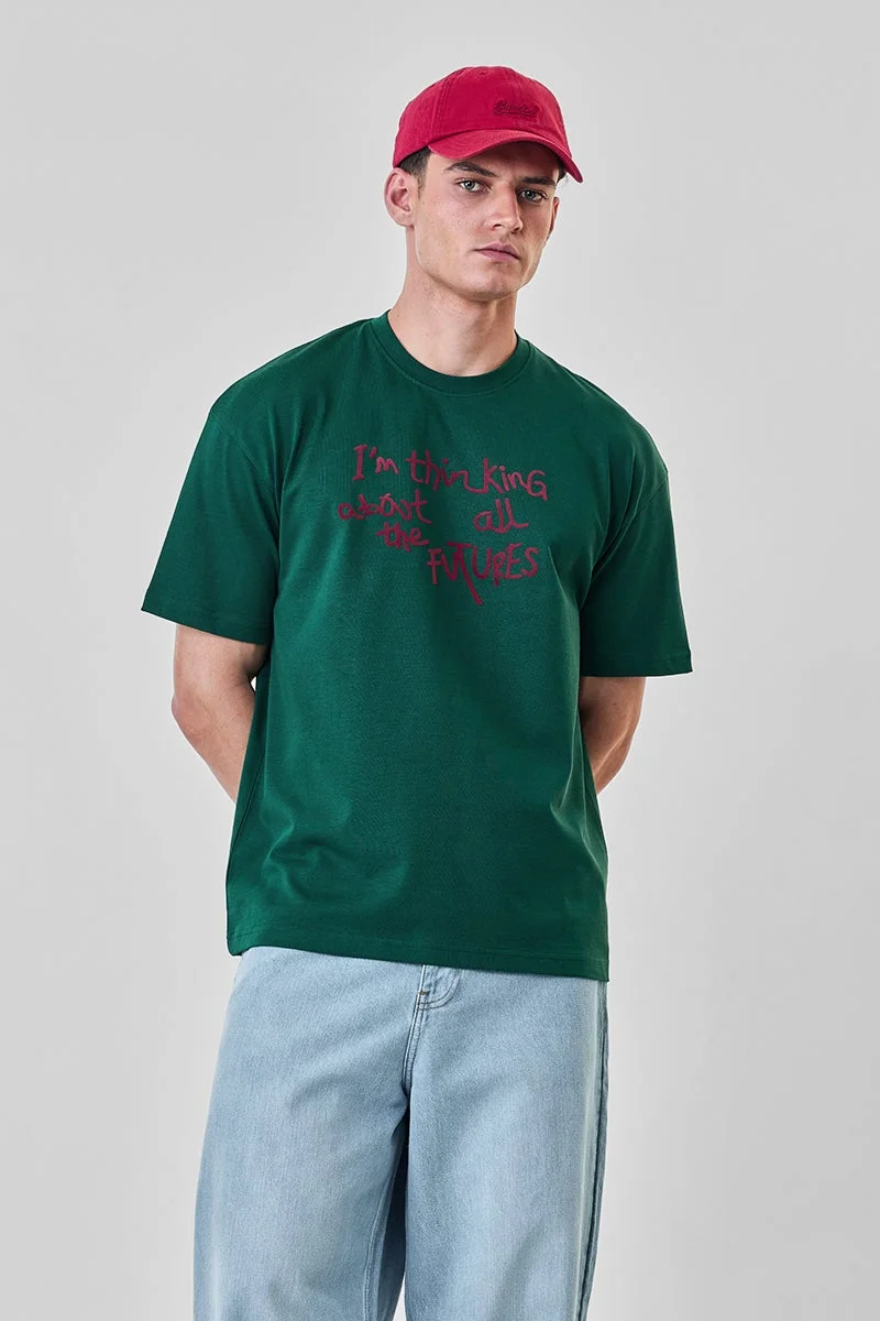 SNITCH Oversized 100% Cotton Printed T-Shirt