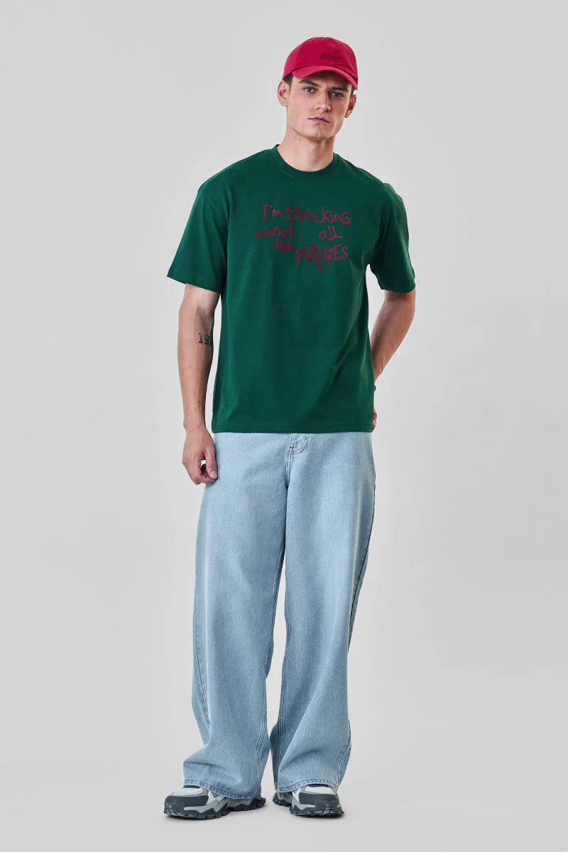 سنيتش تيشيرت قطن مطبوع كبير الحجم