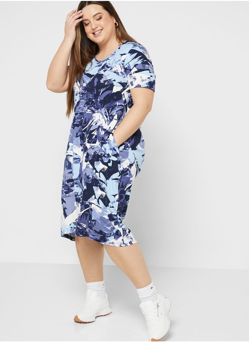 Avenue Printed Knitted Dress  - Image 1