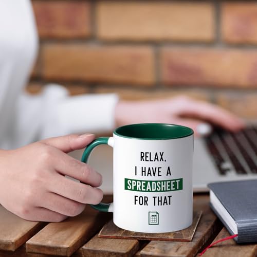 Cabtnca Funny Excel Mug Accountant Gifts for Women Men Christmas Birthday Gifts for Accountants CPA Coworkers Accounting Student Relax I Have a Spreadsheet for That Mug 11 Oz - Image 3