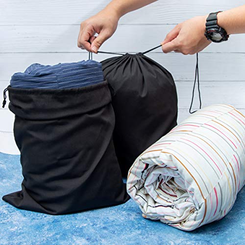 DR Cotton Blend Drawstring Bags 6-Pack For Shoes Storage Pantry Gifts (14 x 17 inch - 6 pack) - Image 5
