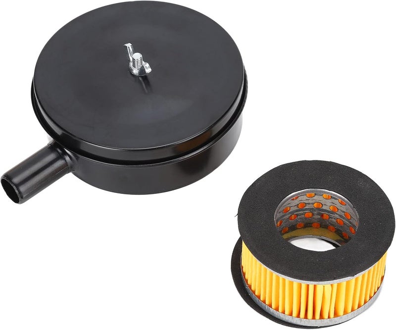 Air Compressor Filter, Air Compressor Replacement Parts Black Noise Muffler Air Compressor Filter for Blowers Boilers Exhaust Ports ((iron)) - Image 2