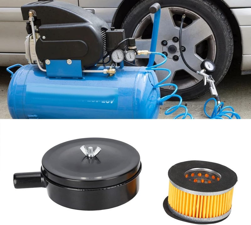Air Compressor Filter, Air Compressor Replacement Parts Black Noise Muffler Air Compressor Filter for Blowers Boilers Exhaust Ports ((iron)) - Image 3