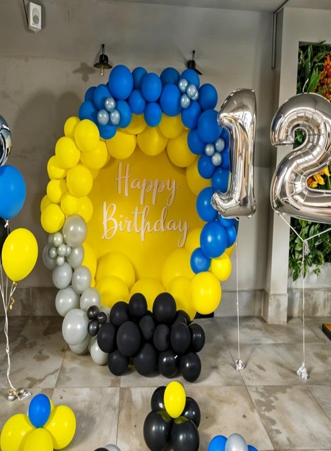 Sowide Black Yellow Grey Balloon Arch Kit,Navy Blue Black Yellow Grey Balloons with Sticker for Boys Man Birthday Decorations Party Baby Shower Anniversary Graduation Party Supplies - Image 4