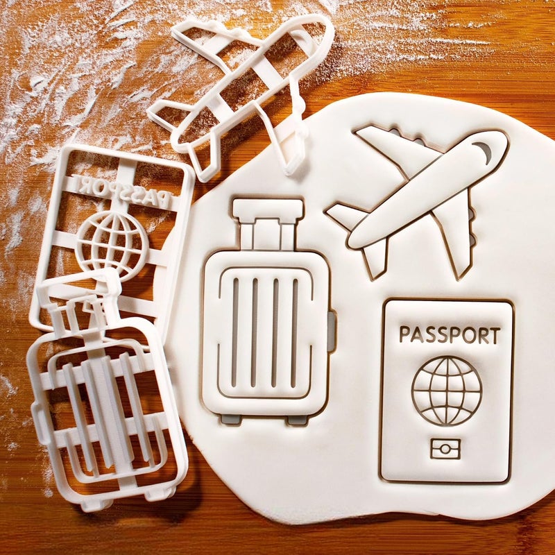 EROTNGO Passport Cookie Cutter Bake TravelThemed Holiday Party Biscuits Pack of 3 - Image 4