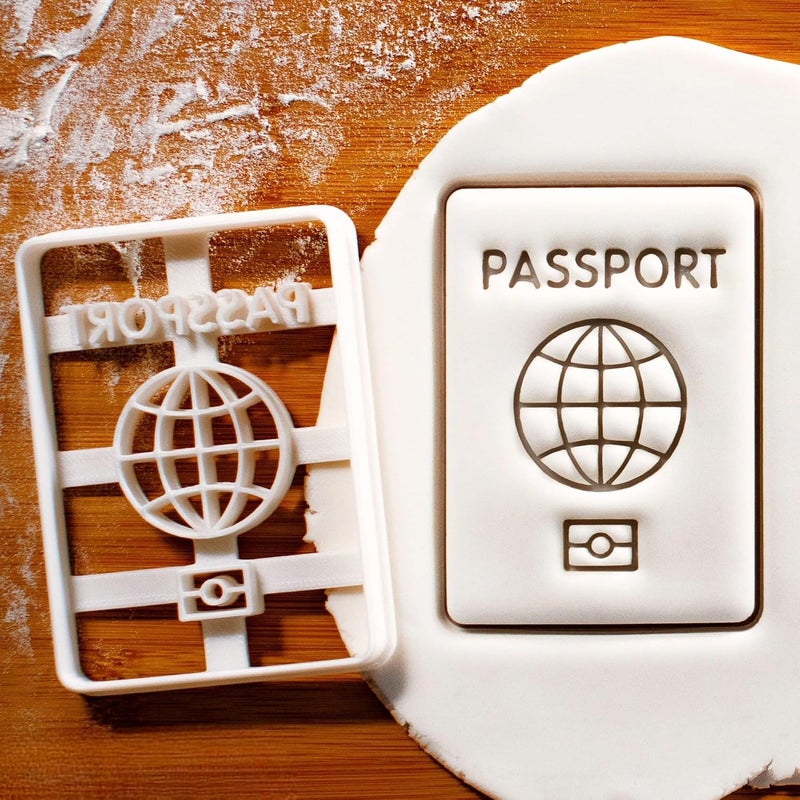 EROTNGO Passport Cookie Cutter Bake TravelThemed Holiday Party Biscuits Pack of 3 - Image 1