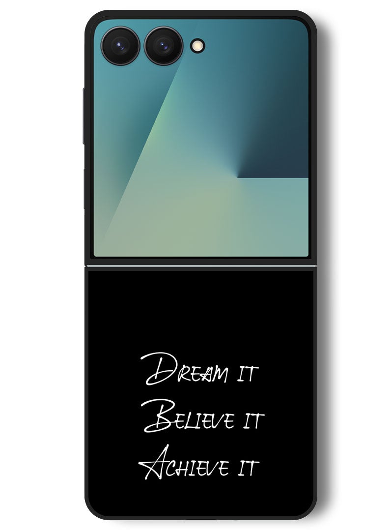 Theodor Case Compatible with Samsung Galaxy Z Flip 7 - 6.9 Inch Protection Shockproof Bumper Cover Dream it - Image 1