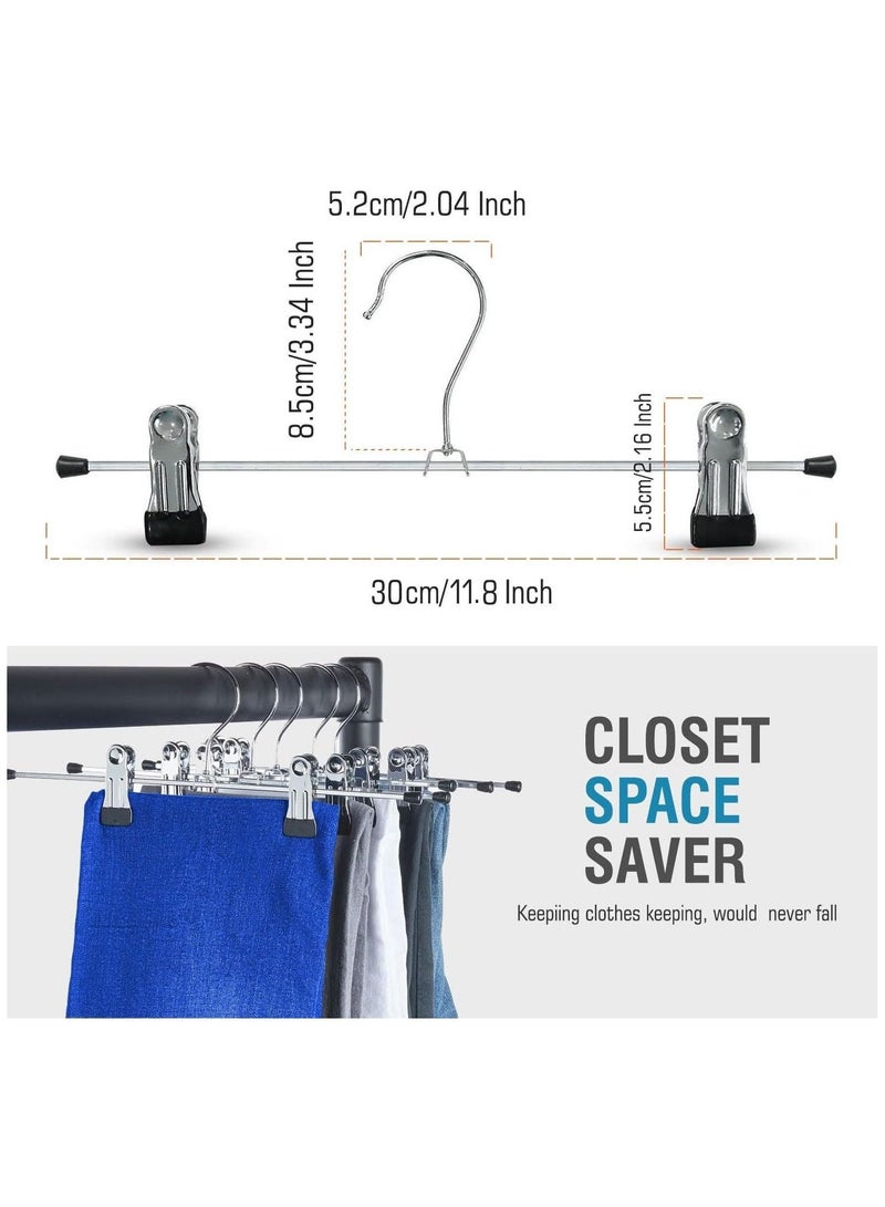 أكسنتشر 80-شماعات قابلة للتعديل مانعة للانزلاق مع مشبك أسود / فضي 30 سم - Image 5