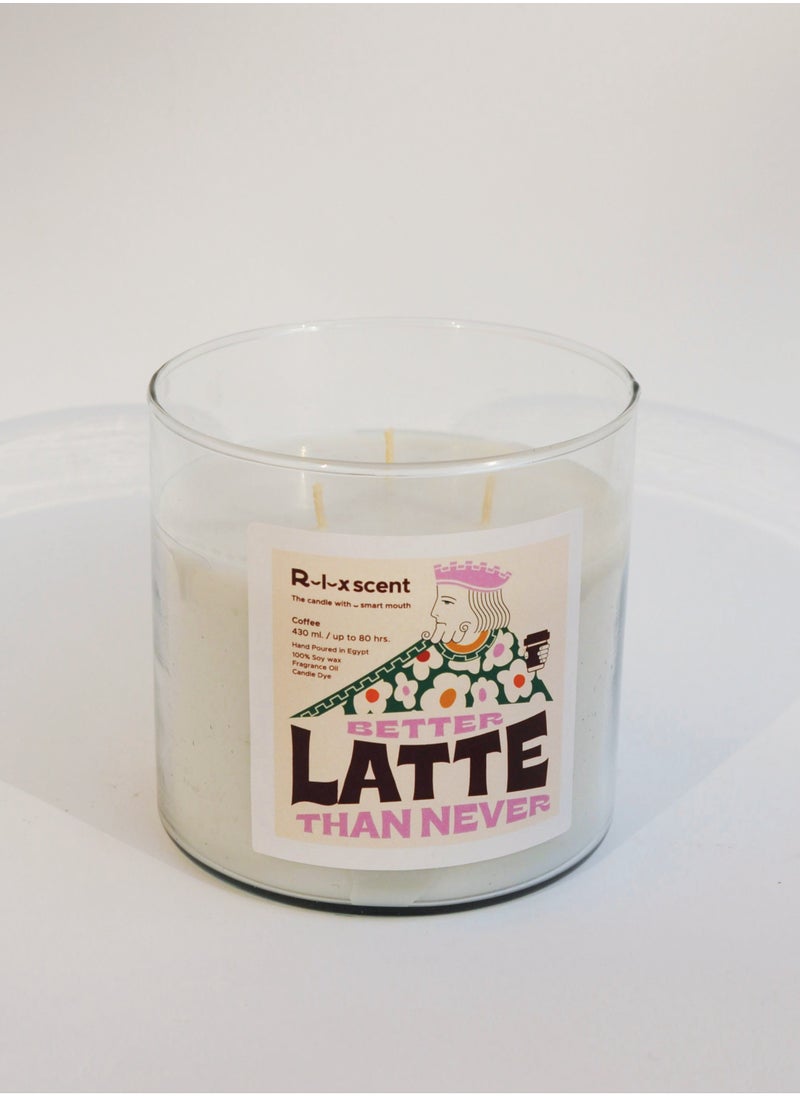 Relaxscent Better Latte Than Never cotton Jumbo candle 