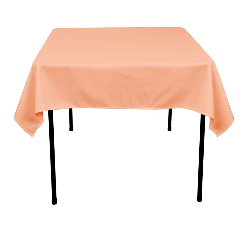 LinenTablecloth 54Inch Square Polyester Tablecloth Peach