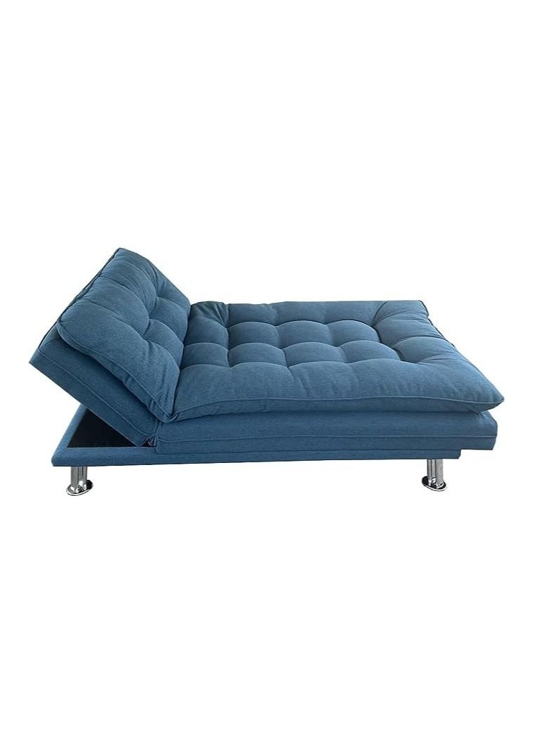 KARNAK Karnak Home Amos Sofa Cum Bed I Sleeping Fabric Sofa I Three Seat Sofabed I Modern Design Living Room Sofa Navy Blue 180X110X75 Cm  - Image 2