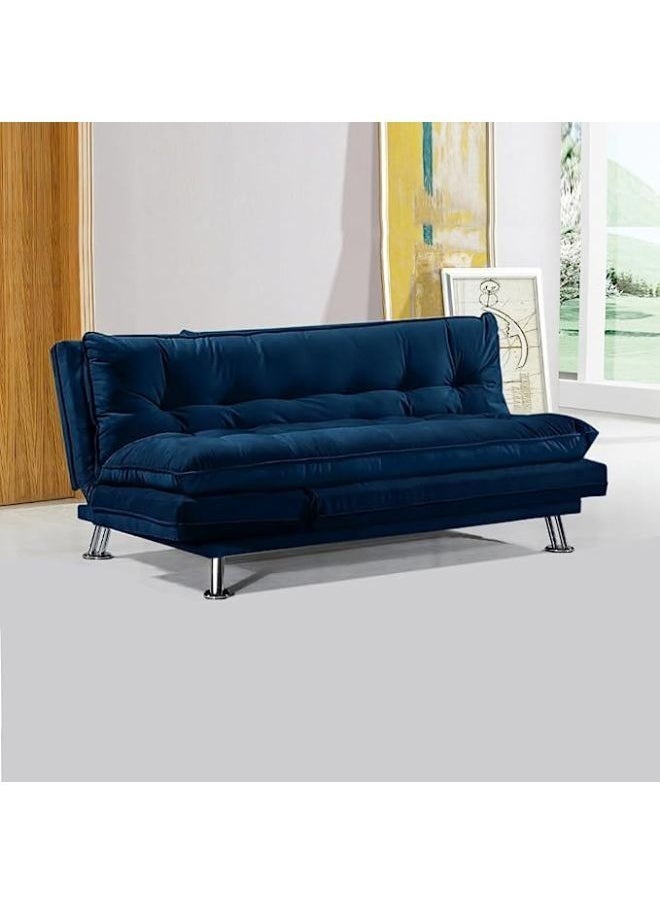 KARNAK Karnak Home Amos Sofa Cum Bed I Sleeping Fabric Sofa I Three Seat Sofabed I Modern Design Living Room Sofa Navy Blue 180X110X75 Cm  - Image 4