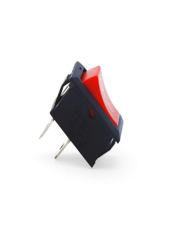 Electronicspices Electronic Spices (20psc) Small Mini Boat On/Off Rocker Switch Snap-in 2-Pin Red Plastic Button - Image 3