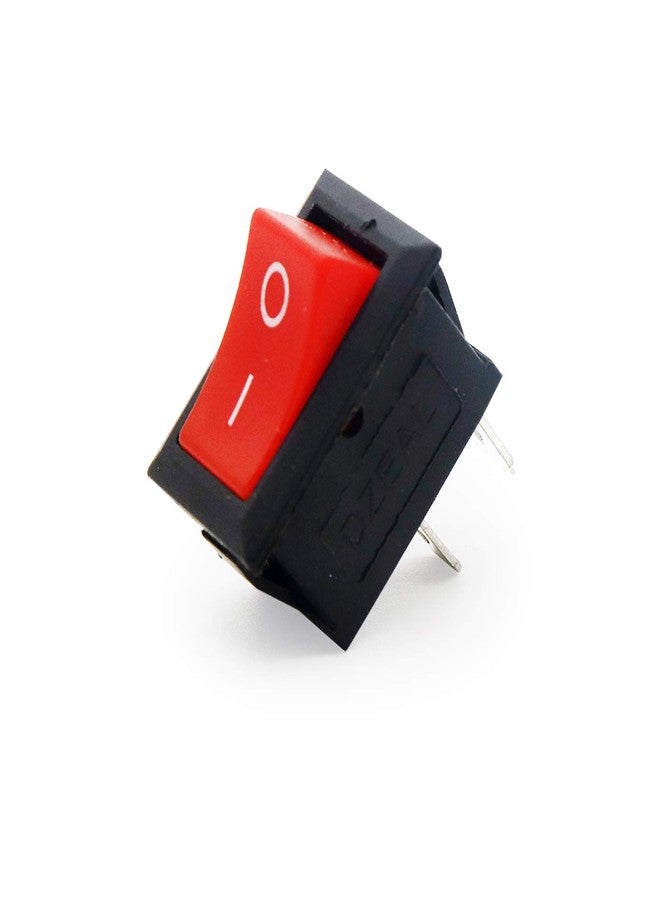 Electronicspices Electronic Spices (20psc) Small Mini Boat On/Off Rocker Switch Snap-in 2-Pin Red Plastic Button - Image 2