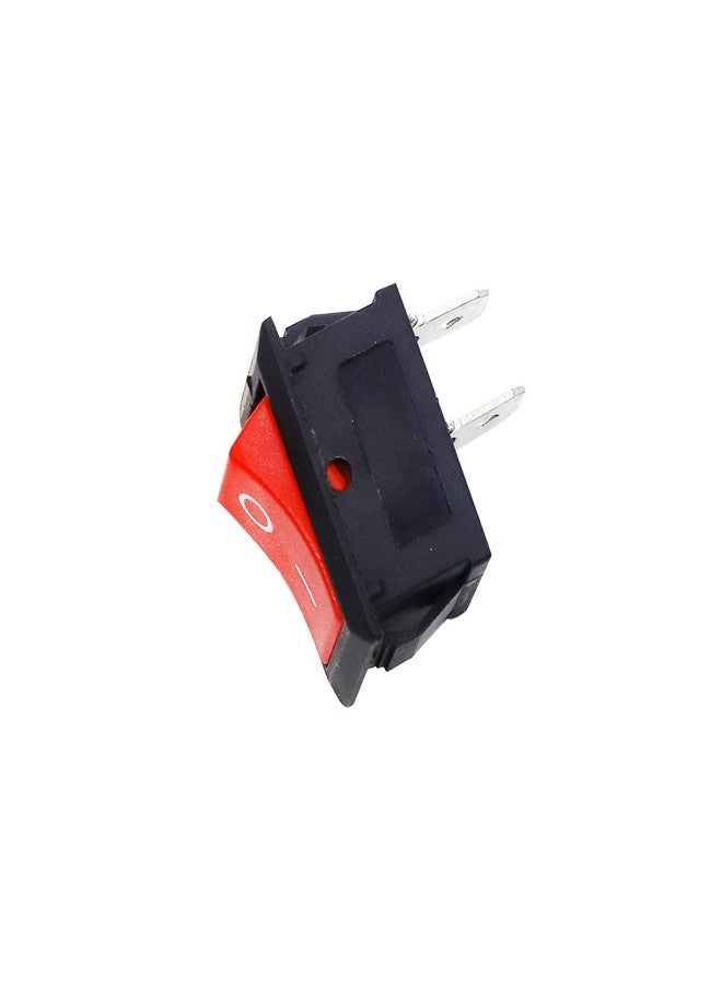 Electronicspices Electronic Spices (20psc) Small Mini Boat On/Off Rocker Switch Snap-in 2-Pin Red Plastic Button - Image 4