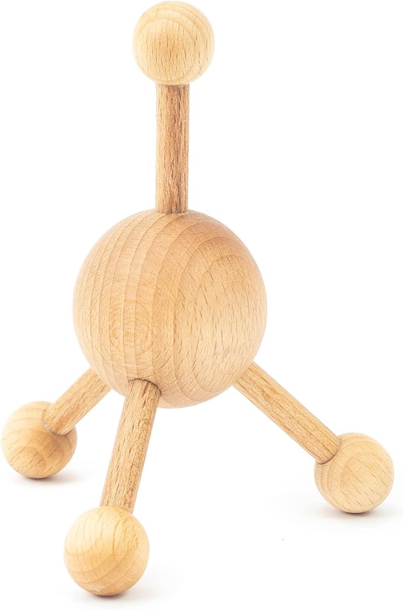 tuuli Accessories  Trigger Point Massage Tool MultiFunctional Wooden Handheld Massager for Back Neck Shoulder and More Helps Ease Muscle Tension and Support Skin Health - Image 1