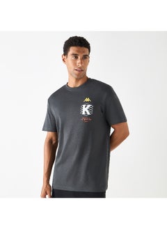 Kappa Kappa Logo Print Crew Neck T-shirt with Short Sleeves  - Image 1