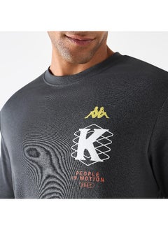 Kappa Kappa Logo Print Crew Neck T-shirt with Short Sleeves  - Image 2