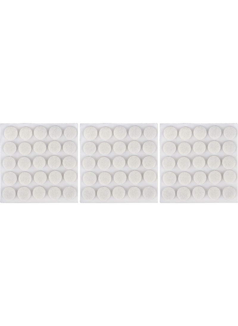 Shepherd Hardware Shepherd Hardware 9957 3/8-Inch Self-Adhesive Felt Furniture Pads, 75-Pack, White  - Image 1