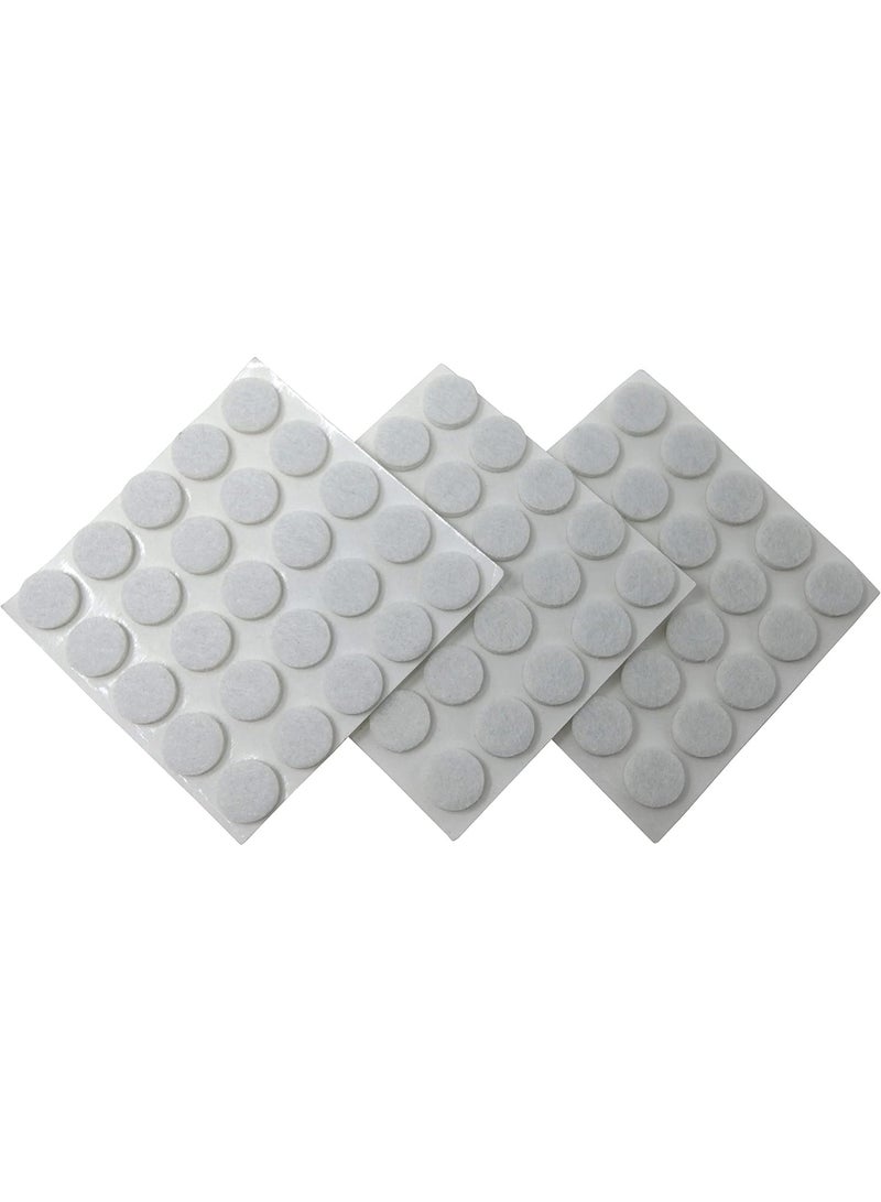 Shepherd Hardware وسادات أثاث من الفelt ذاتية اللصق 3/8 بوصة من شيفرد هاردوير 9957، عبوة 75، بيضاء - Image 5