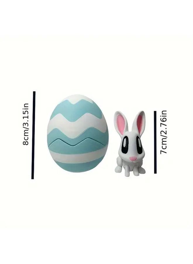 Easter Rabbit Egg Decoration 3D Printed Collectible Handheld Gift For Holidays Home Desk Decor - Image 1