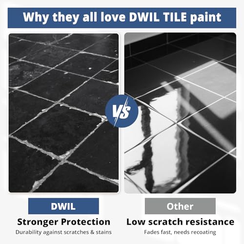DWIL Tub Paint, Tub and Tile Refinishing Kit with Tools, Bathtub Paint Water Based &Low Odor, Easy to Use for Sink Bathroom Shower, Black 35oz/50-55sq.ft - Image 3