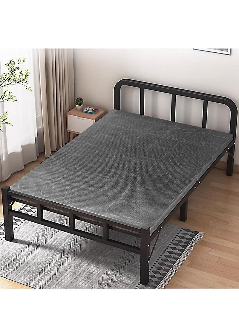 XiuWoo Portable Folding Bed Queen Thickened Carbon Steel Folding Bed, Easy to Fold Without Installation, Multi Functional Simple Folding Bed for Home, Office,190x90cm  - Image 2