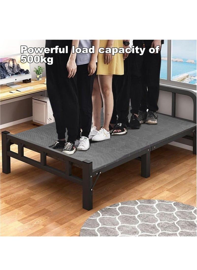 XiuWoo - Portable Folding Bed Queen Thickened Carbon Steel Folding Bed, Easy to Fold Without Installation, Multi Functional Simple Folding Bed for Home, Office,190x90cm - Image 1