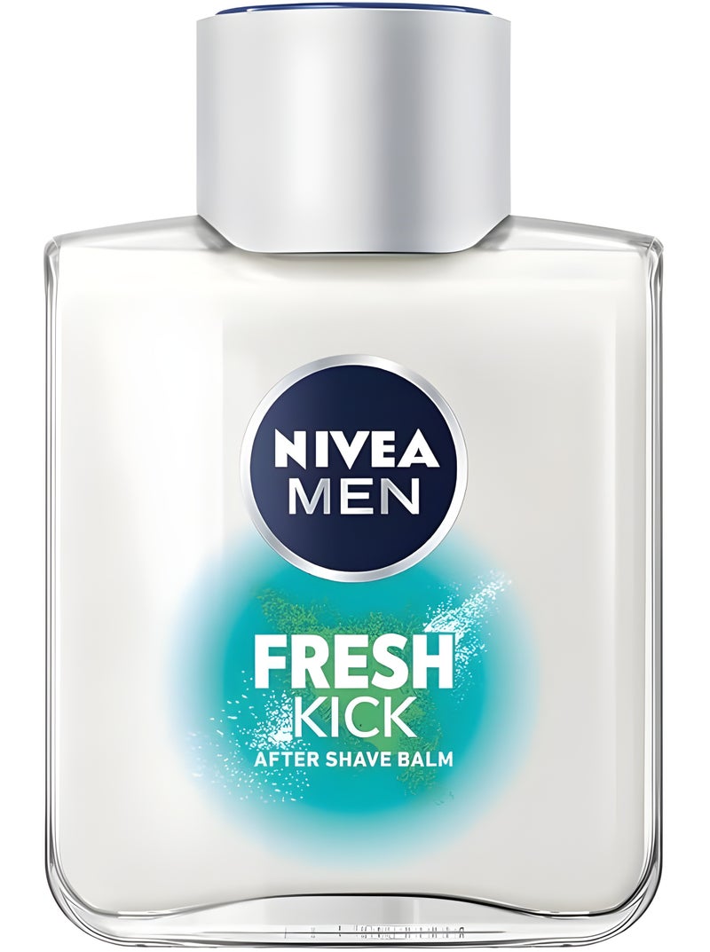 NIVEA MEN FRESH KICK AFTER SHAVE BALM INSTANT FRESHNESS & HYDRATION With mint & cactus water 100 ml - Image 2