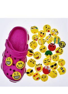 Excefore Shoe Decoration Charms, 20 PCS Mixed PVC Shoe Charms for Shoes Silicone Wristbands, PVC Shoe Charms for Croc, Different Shapes, Hole Hole Shoes Buckle  - Image 2