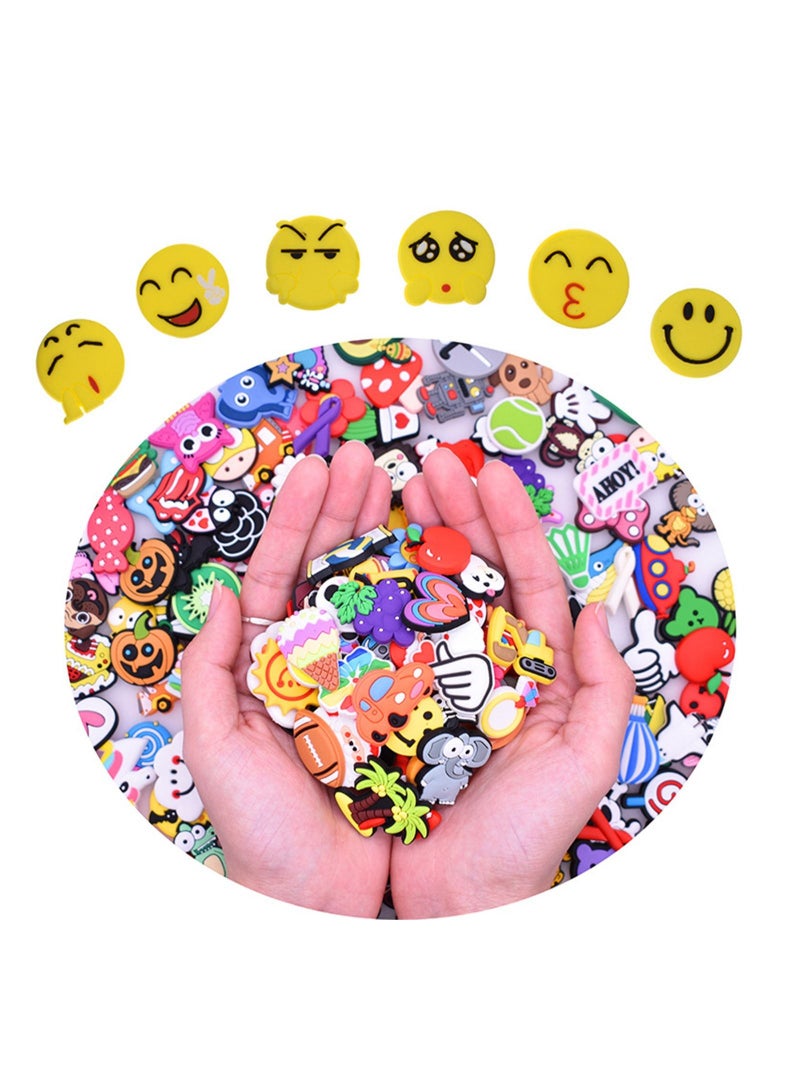 Excefore Shoe Decoration Charms, 20 PCS Mixed PVC Shoe Charms for Shoes Silicone Wristbands, PVC Shoe Charms for Croc, Different Shapes, Hole Hole Shoes Buckle - Image 4